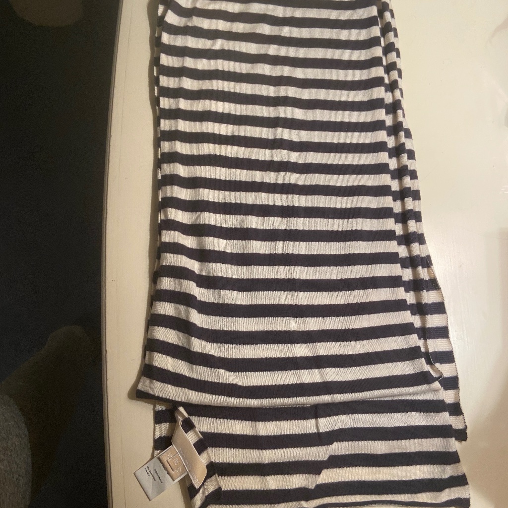 Michael Kors Striped Silk And Cashmere Scarf